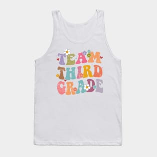 Team Third Grade Groovy Back to School Gifts Teacher Student Tank Top